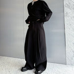 3D Heavyweight Wide-leg Casual Trousers