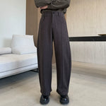 Thickened Woolen Curved Loose Casual Trousers