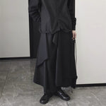 Patchwork Wide-leg Casual Irregular Culottes