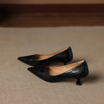 Michèle™ | Elegant Low Heel Court Shoes