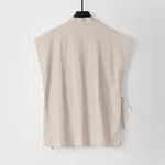 Slanted Collar Loose Vest