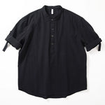 Stand Collar Casual Short Sleeve Shirt