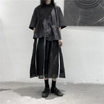 Japanese Style Irregular Pleated Loose T-shirt