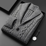 Château Côte Jacquard Knit Cardigan
