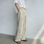 Linen Casual Wide-Leg Pants Loose Drape