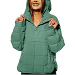 Women's Quilted Hooded Pullover Jacket