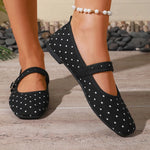 Women's Buckle Strap Mary Jane Flats