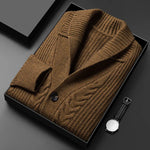 Château Côte Jacquard Knit Cardigan