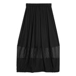Summer Elastic Waist Splicing Lantern Skirt