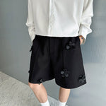 3D Embellished Casual Wide-leg Shorts