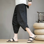 Striped Carrot Loose Wide-leg Casual Pants
