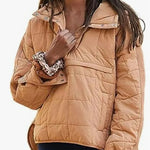 Women's Quilted Hooded Pullover Jacket