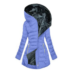 Women's Quilted Plush Lined Long Coat