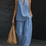 Zoe | Sleeveless Top and Wide Pants
