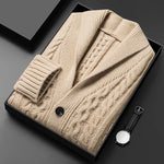 Château Côte Jacquard Knit Cardigan