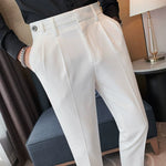 Solid Color Slim Straight Casual Pants
