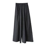 Striped Straight High Waist Loose Wide Leg Pants