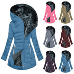 Women's Quilted Plush Lined Long Coat