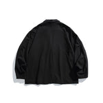 Loose-fitting Curved Lapel Blazer