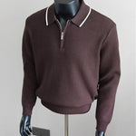 Half-zip Collar Pullover Knit Polo Shirt