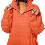 Women's Quilted Hooded Pullover Jacket