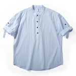 Stand Collar Casual Short Sleeve Shirt