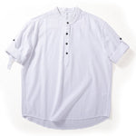 Stand Collar Casual Short Sleeve Shirt