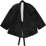 Zen-inspired Diagonal-front Tie Cotton Coat