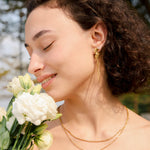 Sparkling Leaf-Shaped Earrings