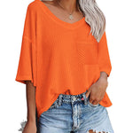 Loose Blouse Casual V Neck Shirt - Zeagoo (Us Only)