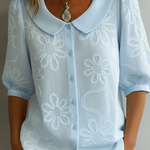 Sara | Blouse à fleurs brodées