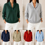 Women's Relaxed V-Neck Knit Jumper
