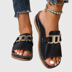 Claire | Sandales ouvertes avec boucle décorative