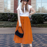 High Waisted Flowy Elastic Skirts , Lightweight Long Skirts - Zeagoo (Us Only)