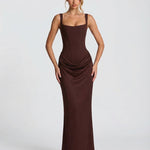 Sienna Laurent | Satin Corset Maxi Dress For Women