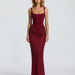 Sienna Laurent | Satin Corset Maxi Dress For Women