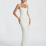 Sienna Laurent | Satin Corset Maxi Dress For Women