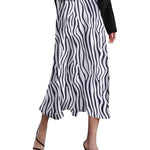 Zeagoo Midi Skirt High Waisted Solid Satin Dress