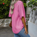 Loose Blouse Casual V Neck Shirt - Zeagoo (Us Only)