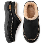 Men's Non-Slip Plush Slip-On Loafers: Warm & Wide Toe