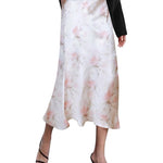 Zeagoo Midi Skirt High Waisted Solid Satin Dress