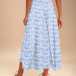 High Waisted Flowy Elastic Skirts , Lightweight Long Skirts - Zeagoo (Us Only)