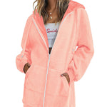 Fleece Hoodies Tunic Long Hoodie Jacket - Zeagoo (Us Only)