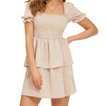 Lantern Sleeve Swing Mini Dress - Zeagoo (Us Only)