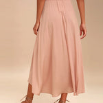 High Waisted Flowy Elastic Skirts , Lightweight Long Skirts - Zeagoo (Us Only)
