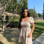 Lantern Sleeve Swing Mini Dress - Zeagoo (Us Only)