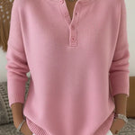 Ernesta | Maglione in Maglia con Bottoni Henley