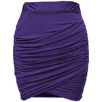 High Waist Stretch Tight Pleated Bodycon Skirt - Zeagoo (Us Only)