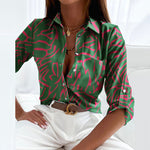 Margot | Printed Button-Up Blouse