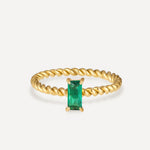 Elegant Green Spiral Ring